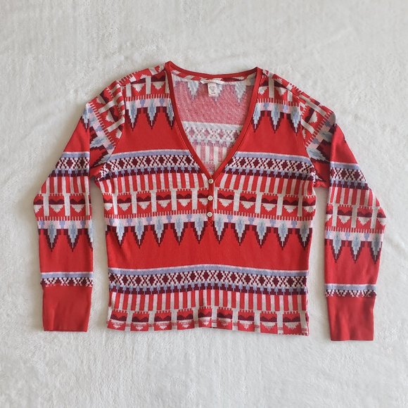 VICTORIA'S SECRET Pullover Multicolor V Neck Sweater SZ XL - Picture 4 of 15